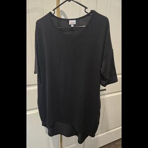 Lularoe Irma Tunic Top Shirt Black Small Runs Big